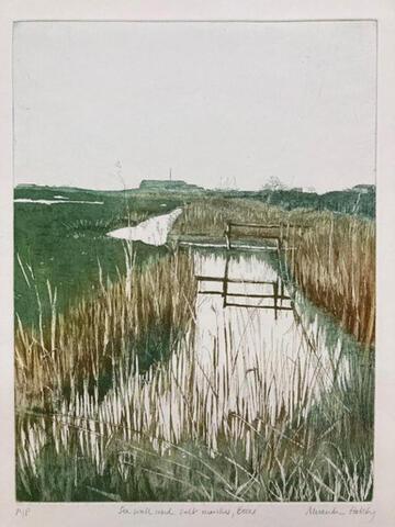 182 - Sea Wall and Salt Marshes, Essex