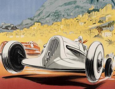 poster of racing car