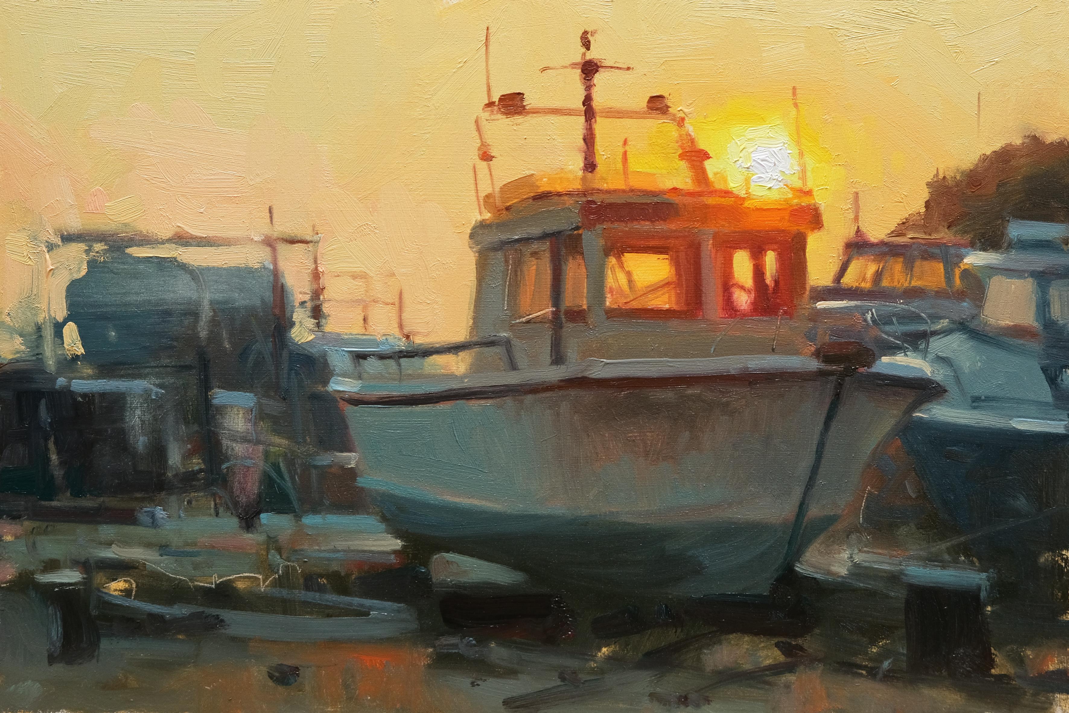aitken jenny Evening in the Boatyard jpg