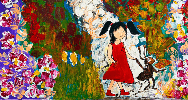 Girl painting 