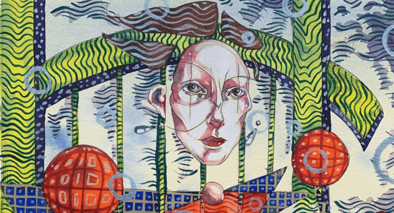 abstract image of a face 