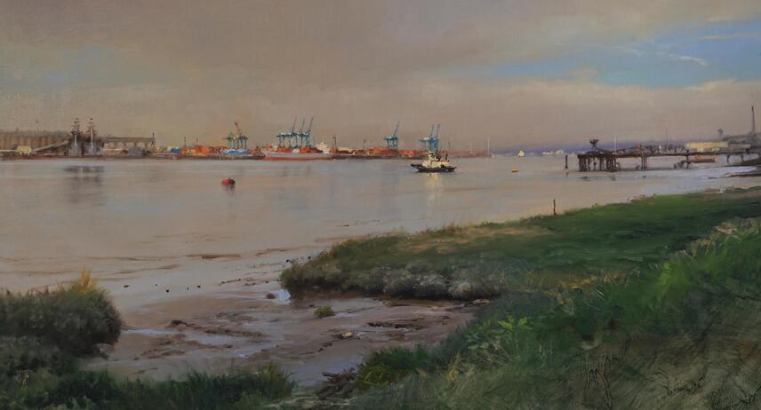 Alford Michael Tilbury Port From The Kentish Shore jpeg