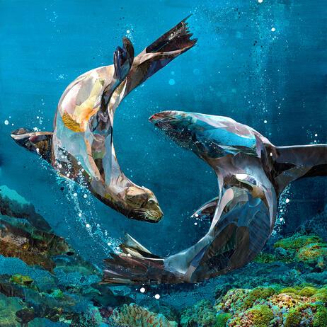 Sarah Jackson   First Dance   61x 61   Mixed MEdia jpg