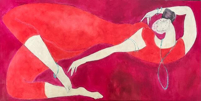 _Acrobat_ oil on canvas 50 by 100 cms jpg