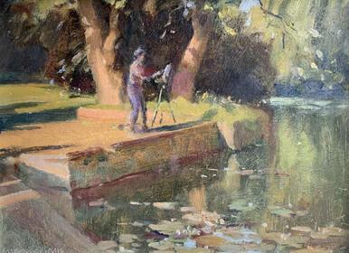 Painting by the Mill-pond