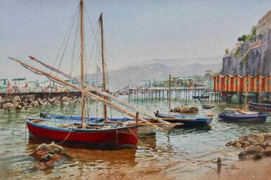 Boats and Bathers, Sorrento