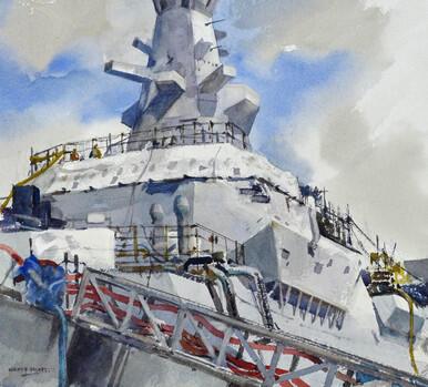 Field sketch, HMS Glasgow, BAE Govan 16 May 2023