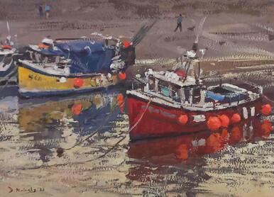 Boats in Staithes Harbour