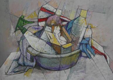 140 - Still Life with Red Stripes