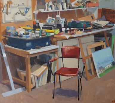 011 - Little Red Chair and Studio Mess