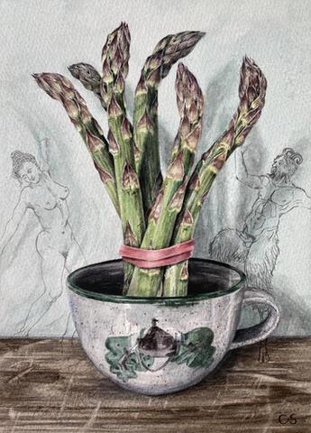 388 - Asparagus Tips in an Acorn Cup