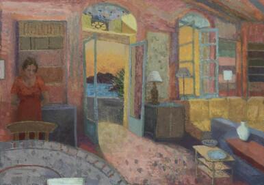 204 - Interior, Patrick and Joan Leigh Fermor's, Kardamyli, Greece