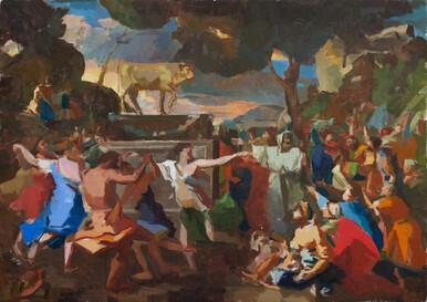 130 - After Poussin's Adoration of The Golden Calf