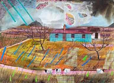 386 - Highland Hut in Stormy Weather