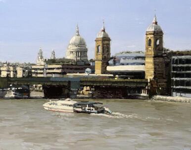 366 - Thames Vessel near Cannon Street Railway Bridge