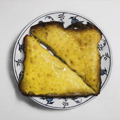 280 - Cheese on Toast on Plate