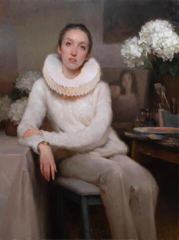 070 - Elizabeth with Hydrangeas