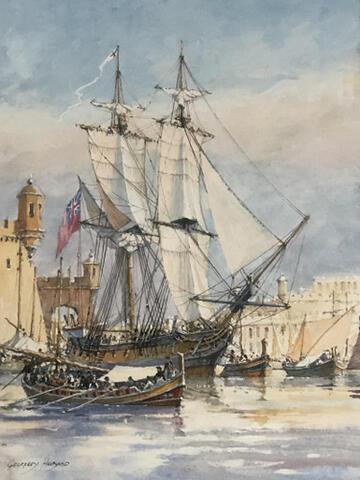 167 - The Brig “Teazer” in  Malta