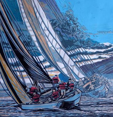 297 - Racing towards Moorings at Sunset