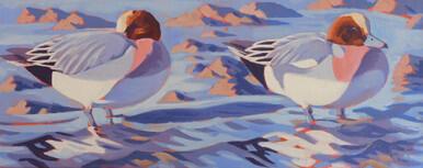 017 - Two drake Wigeon