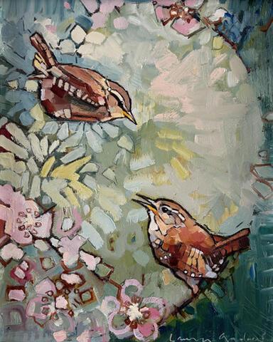 023 - Wrens in Briar Rose