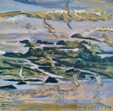 117 - Curlews, ebbing tide