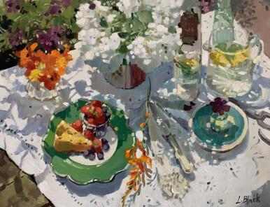 048 - Summer Garden Flowers with Cake
