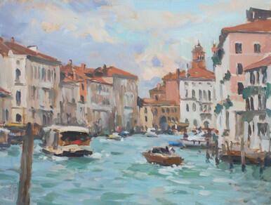 229 - Towards Ca'Rezzonico from Accademia, Venice