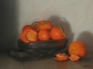 040 - Oranges in a Wooden Bowl