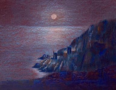 159 - Moonrise at Botallack, West Cornwall II