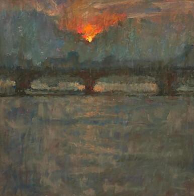 193 - Sunset with Storm Cloud, from Southwark Bridge