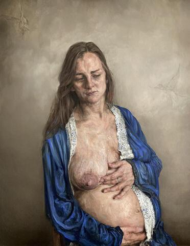 080 - Pregnant Lady Blue