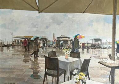 096 - Venice Shower. A Table for Four?