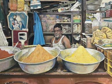 095 - The Spice Seller, Pondicherry, India