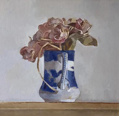 308 - Vase with Paper Flowers