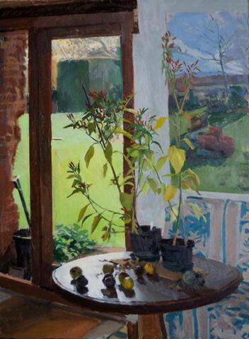 004 - Interior with Chili Plants and Quinces