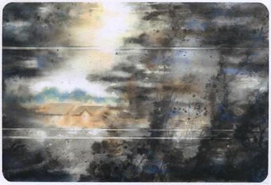 090 - Train Trees. Passing Farnborough