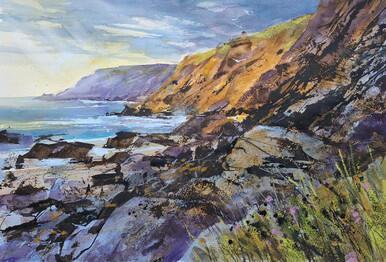 155 - Sun on Old Stone, Cornish Coast