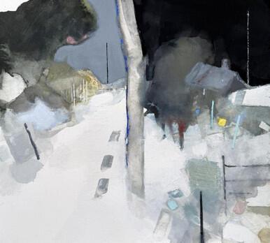 435 - Snowdrifts, Cornish Village