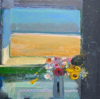 089 - Studio Window Porthmeor Beach, Afternoon, St Ives