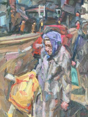 178 - Lady with Yellow Bag