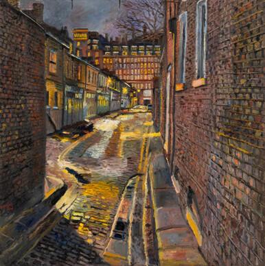 310 - View of Colonnade Mews, Russell Square, at Night