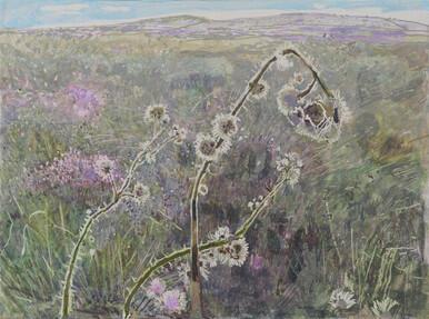 335 - Upland Landscape with Thistles and Heather