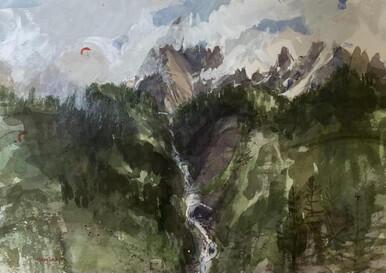 174 - Cascade de Balsier, Mont Blanc