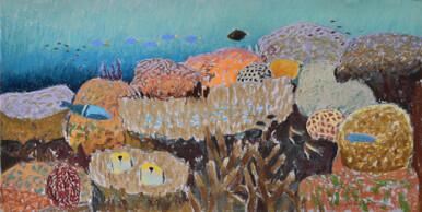 274 - Reef with Teardrop Butterfly Fish
