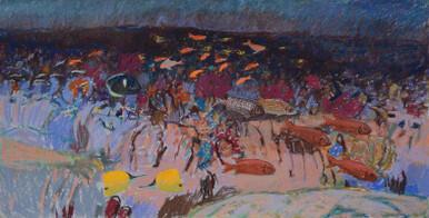 275 - Under the overhang, reef fishes, Raja Ampat