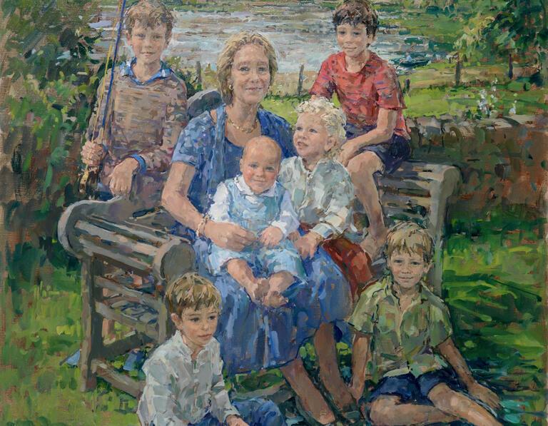 Elizabeth and her 7 Grandsons