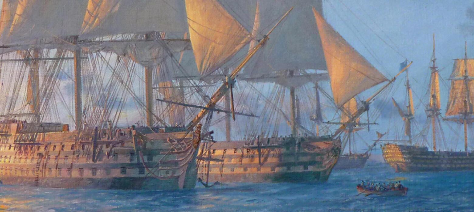1920x415Hunt-Geoff-A Concentration of Force - The Mediterranean Fleet off Arenys de Mar, 9th February 1814.jpg