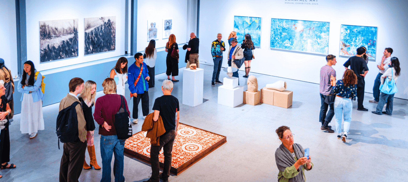 people exploring the gallery space 
