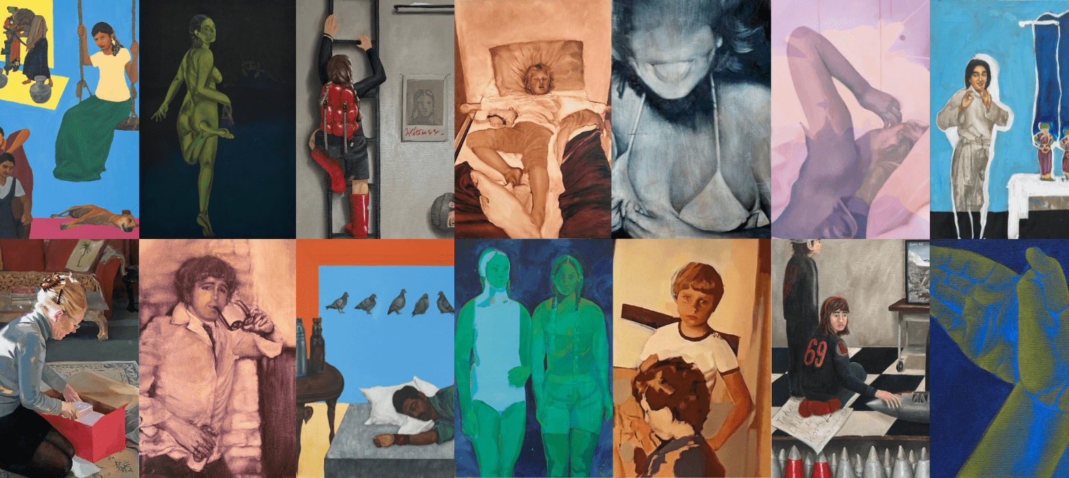 A banner image featuring works by the 6 shortlisted artists.